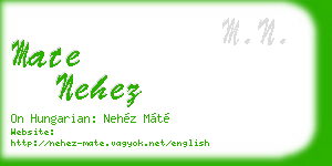 mate nehez business card