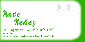 mate nehez business card
